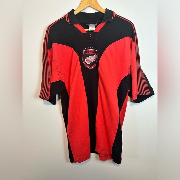 1990’s Pro Player Detroit Redwings Jersey Polo - Picture 1 of 8